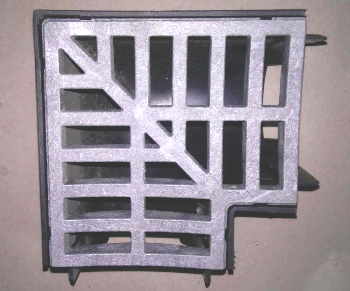 Corner Complete with Galvanized Grate x 6.5 in RELN Storm Drain 4.5 in 