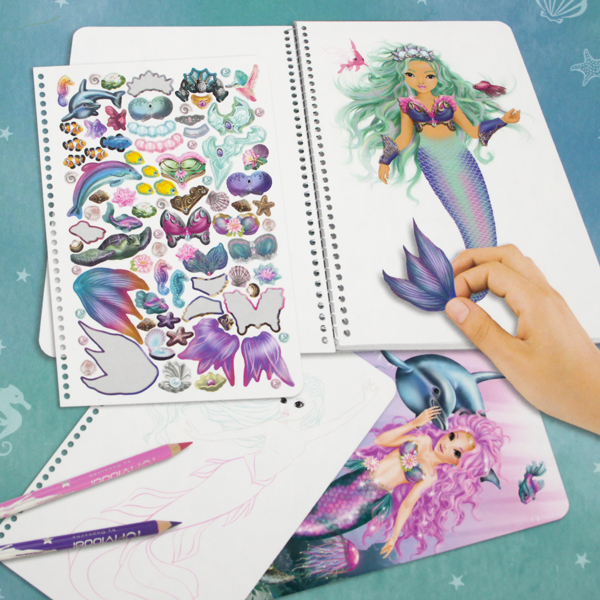 500 Mermaid Coloring Book Glitter Picture HD