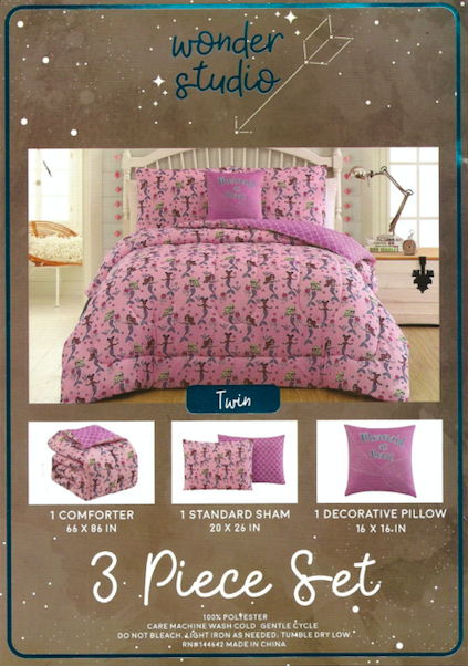 Pink Mermaid Twin Comforter Set With Sham And Decorative Pillow Mermaid At Heart 59 00 Picclick