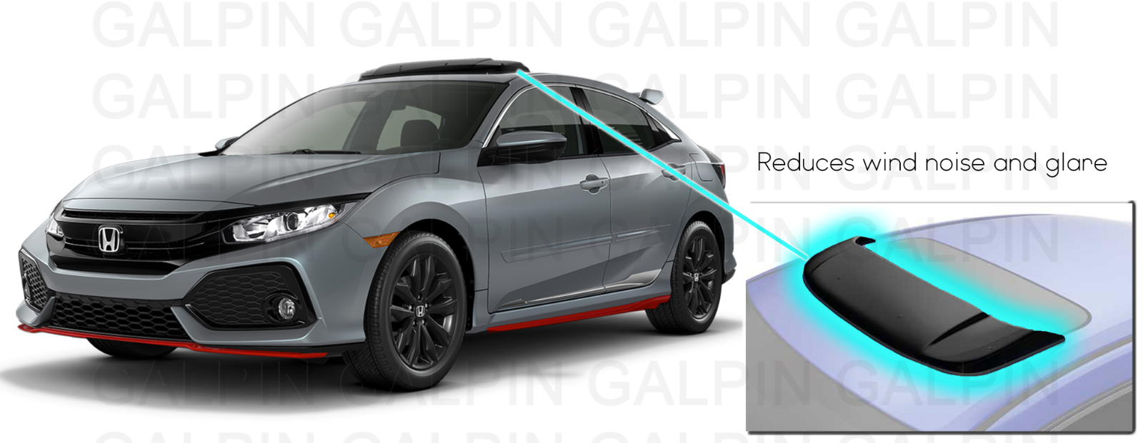 Genuine Oem Honda Civic 2dr Coupe Moonroof Visor 2016 2019 Sunroof Sun Roof Moon