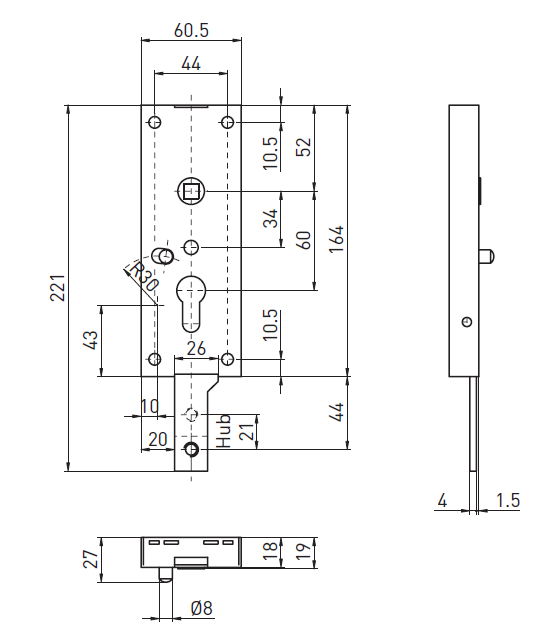 GARAGENTORSCHLOSS BEVER REPARATURSET Garagenschloss nach unten - EUR 65