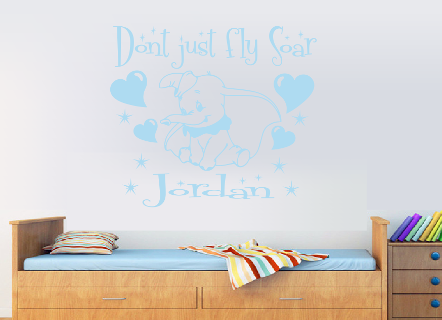 Dumbo Elephant Quote Personalized Wall Art Sticker Various Colors And Designs 14 99 Picclick Uk