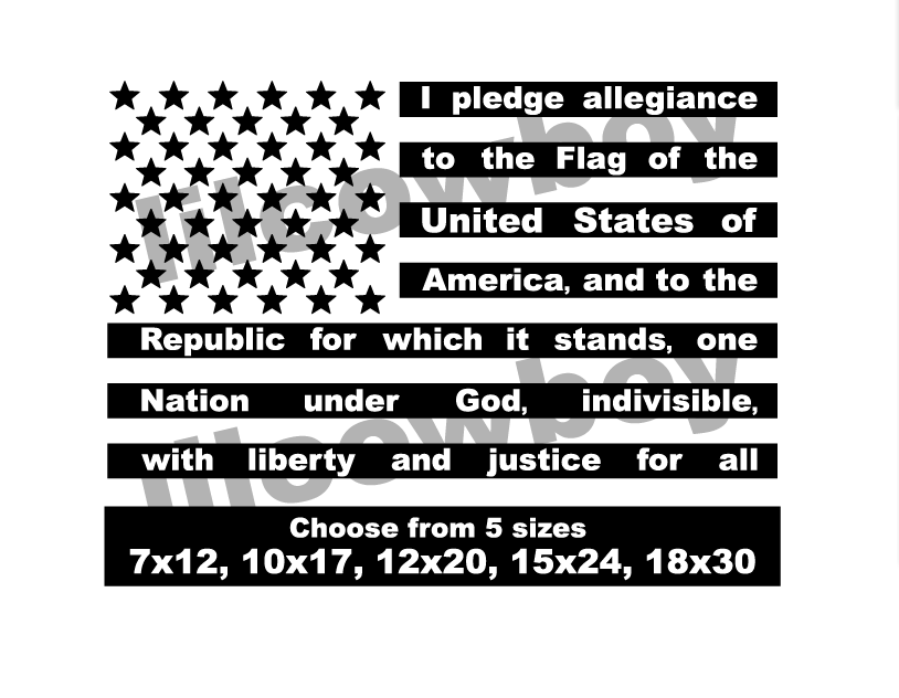 Download AMERICAN FLAG PLEDGE of Allegiance vinyl sticker decal ...