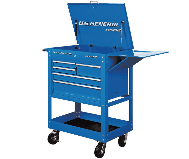 30 In 5 Drawer Blue Mechanic S Cart Tool Storage Rolling