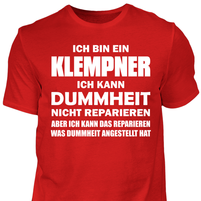 T Shirt Klempner Geschenk Geburtstag Lustig Spruch Spass Handwerker Dummheit Eur 19 90 Picclick De