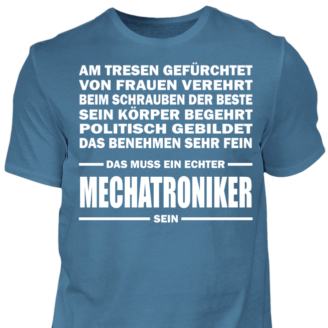 T Shirt Echter Mechatroniker Geschenk Spruch Sprüche Spaß