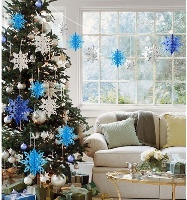 Paper Christmas Snowflake Hanging Garlands Ceiling Christmas