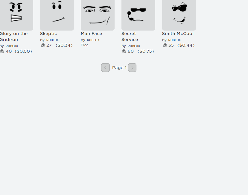 Rare Roblox Faces