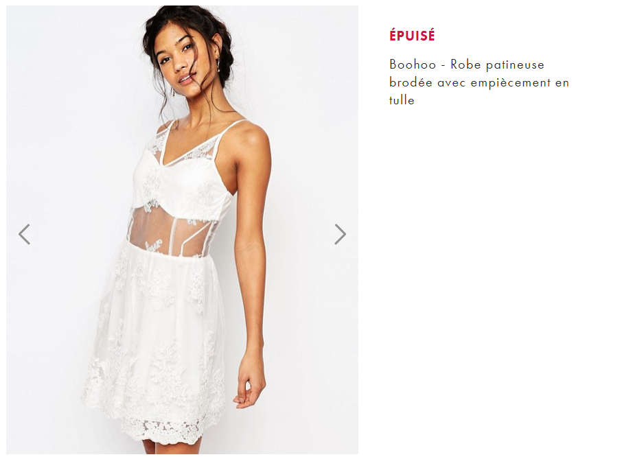 boohoo robe blanche