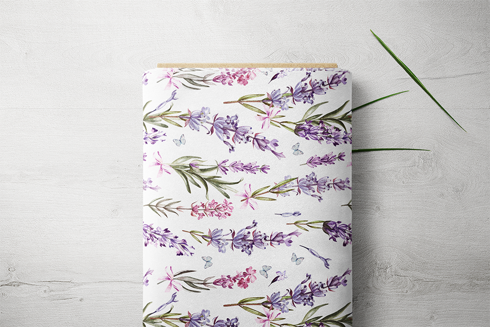 Bedruckte Baumwolle 100 Oko Druck Lavendel Bedruckter Stoff Eur 3 99 Picclick De