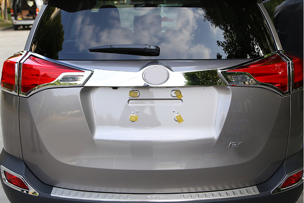 New Chrome Rear Trunk Door Trim For TOYOTA RAV4 2013 2014 2015