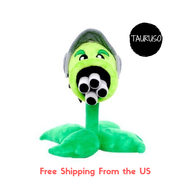 Plants Vs Zombies 12 Gatling Pea Plush Toy Peashooter Free Usa