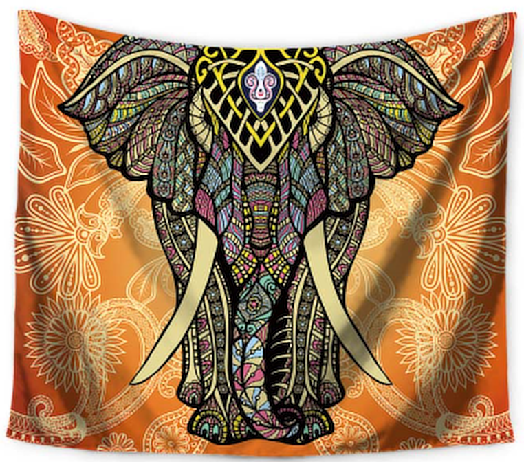 Wandteppich Behang Indisch Mandala Elefant Tapisserie Strandtuch Yoga Goa Eur 12 95 Picclick De