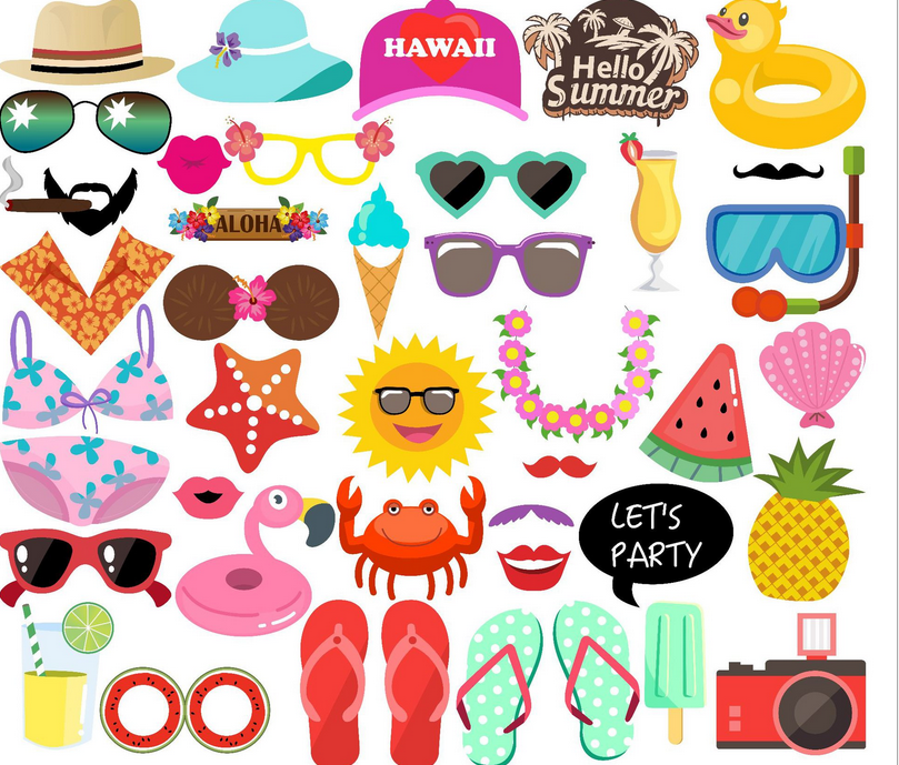 Dapatkan Gambar 21x Flamingo Photo Booth Props Tropical Hawaiian Summer Hen Party Terupdate oleh Cikimm