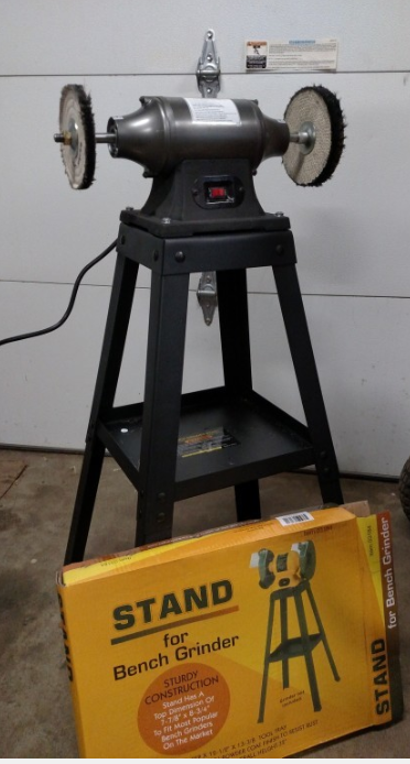 Universal Bench Grinder Stand Buffer Vise Tool Floor Stand With