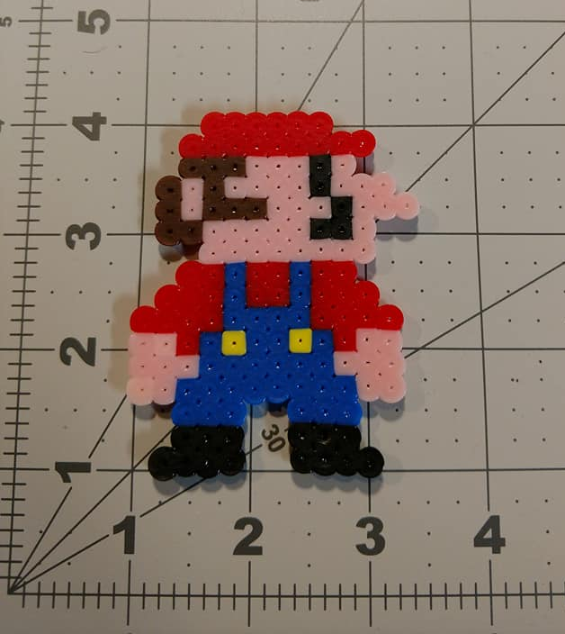 SUPER MARIO PIXEL Art 8-Bit Perler Beads Magnet Ornament Retro SMB1 New
