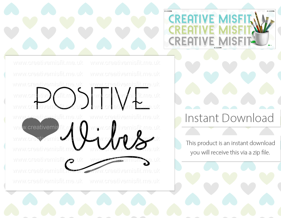 Download Positive Vibes Svg File Printable Svg Svg Cricut Silhouette Inkscape Gimp 2 00 Picclick Uk