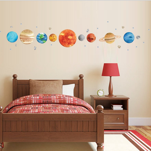 Mystic Planets Wall Sticker Solar System Space Wall Decal