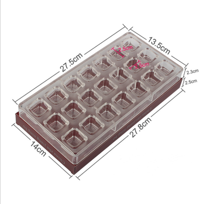 3D Chocolate Bar Mold Polycarbonate Candy Tray Hard PC DIY Mould LN8