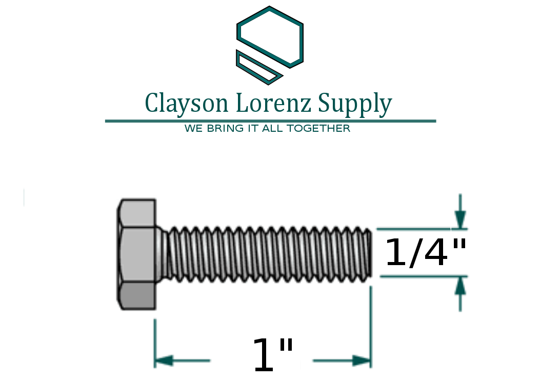 Business Industrial Industrial Screws Bolts 304 1 4 X 1 Stainless Steel Bolt Hex Head Cap Screw Ss Hhcs 12 Ea 18 8 Studio In Fine Fr