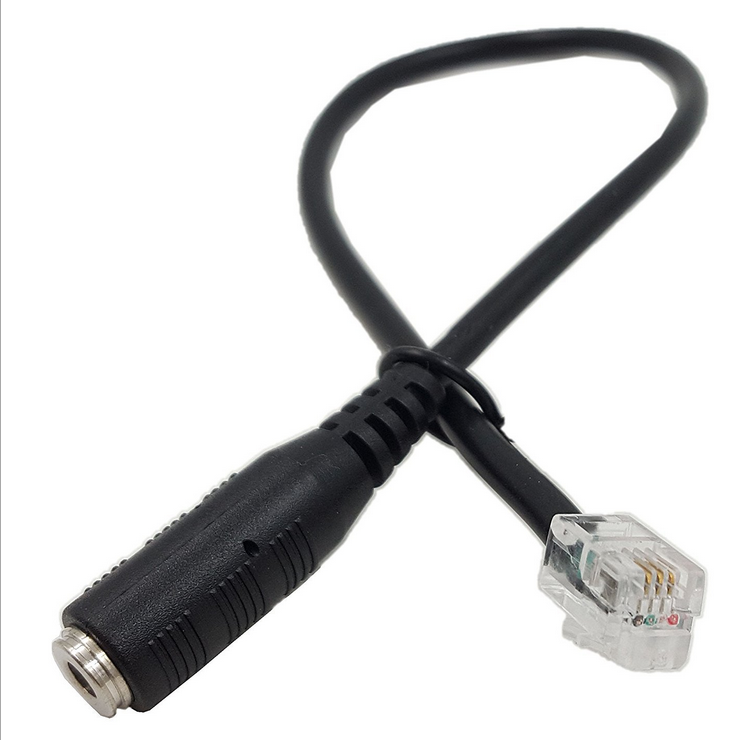 RJ9 RJ10 TO 3.5mm Female Headset Adapter Cable Stereo Converter ...