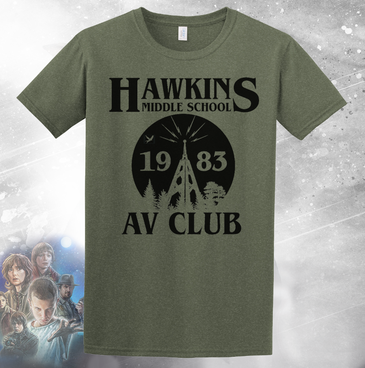 Stranger Things Hawkins Middle School Av Club High Quality T