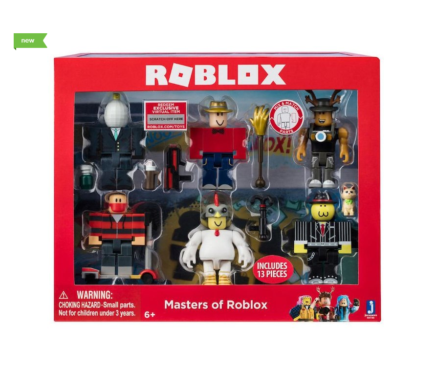 New Series Masters Of Roblox 6 Pack Action Figures Set Virtual Online Game Code - 