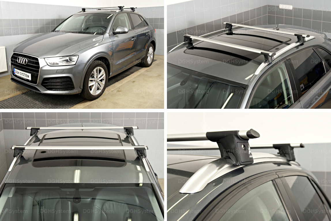 Roof Rack Cross Bars for Subaru Outback III estate 04-09 closed roof rails black