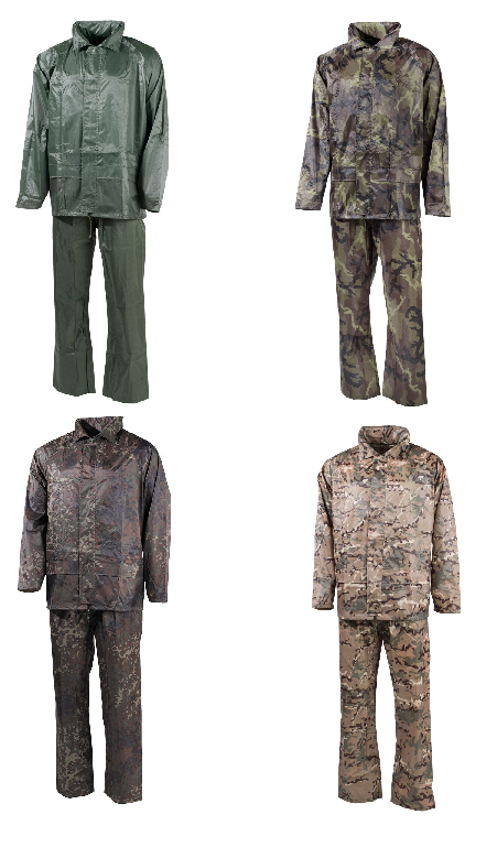 NEU Regenanzug mit Kapuze BW Regenjacke und Regenhose S-4XL Armee Outdoor