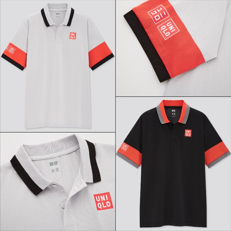 Uniqlo Kei Nishikori Dry Ex Tennis Polo Shirt Mens L Dark Grey Frenh 2020 Activewear Clothing Shoes Accessories