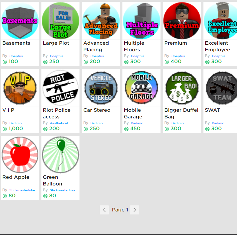 1 Robux Gamepass Roblox Roblox Free Robux Glitch 2019 - gamepass items roblox