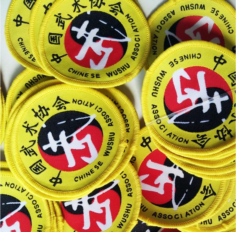 10PCS Chinese wushu Martial Art association Badge Patches Kung Fu Embroidery WU