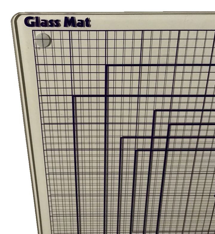 Ek Success Glass Cutting Mat 13 X 13 For Scrapbooking And Crafts