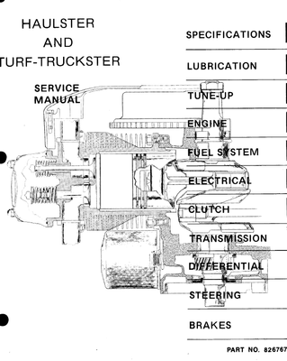 Cushman Truckster 898634 Service Manual