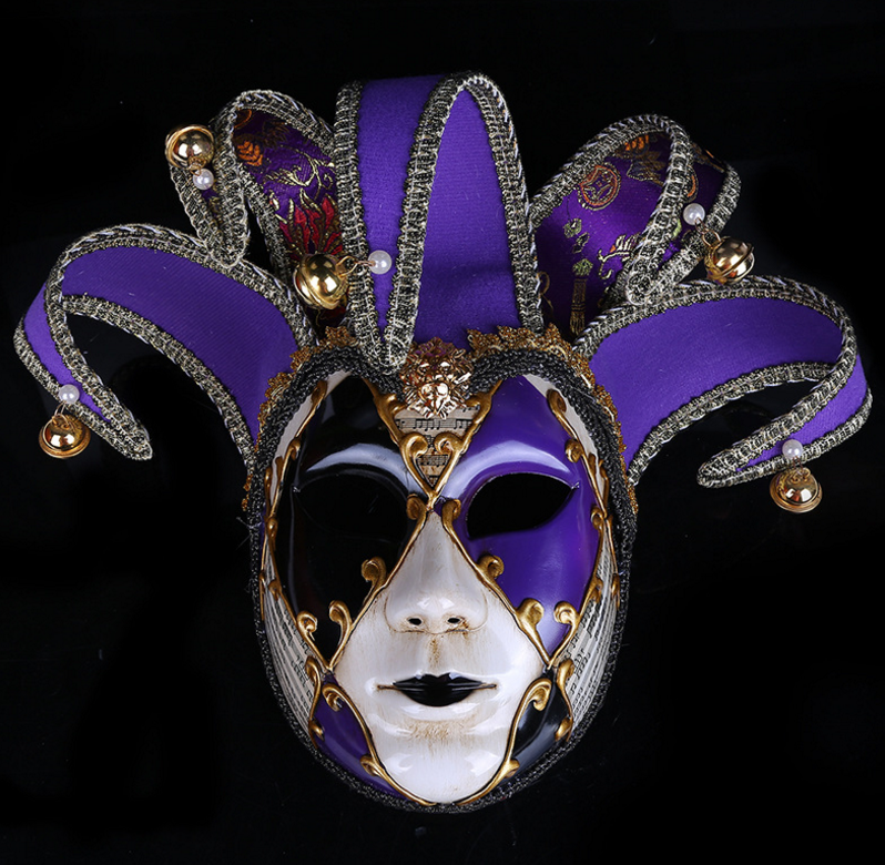 FULL FACE Joker Masquerade Mask Mardi Gras Unisex Cosplay