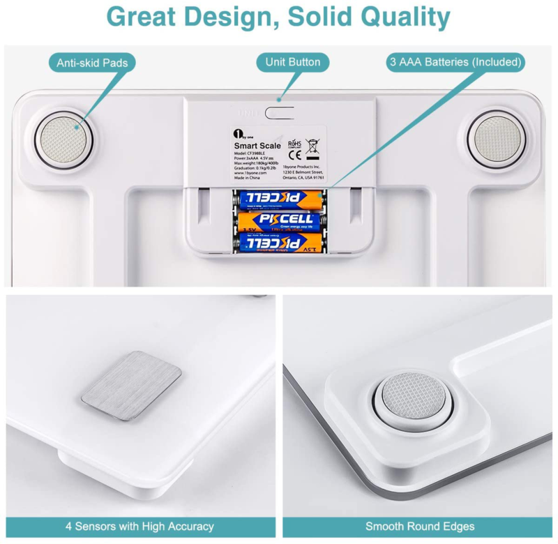 1byone Bluetooth Body Fat Scale Smart Wireless Bmi Bathroom Loss Weight Scale 17 99 Picclick Uk