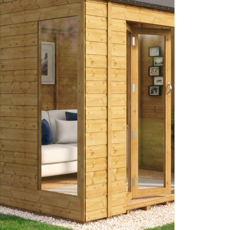 10 X 8 Wooden Garden Summerhouse Sunroom With French Doors