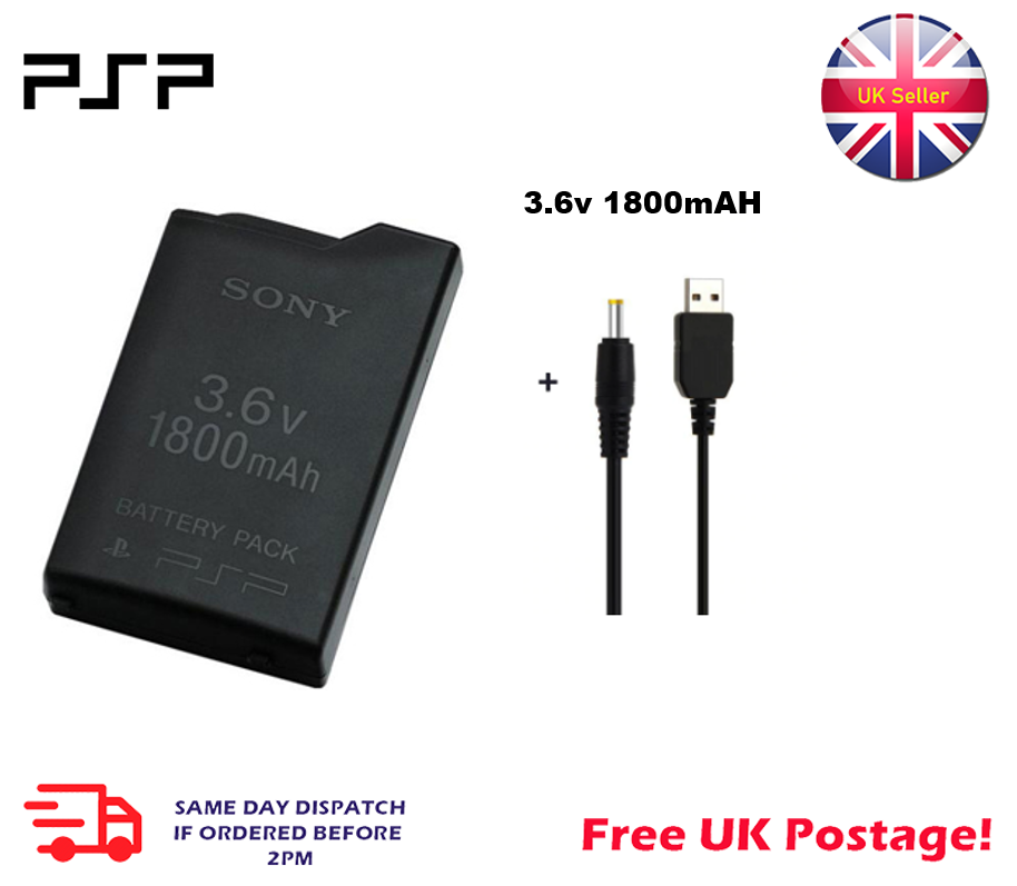 Oem Replacement Psp Battery For Sony Psp 1000 Free Usb Charger 21 99 Picclick Uk