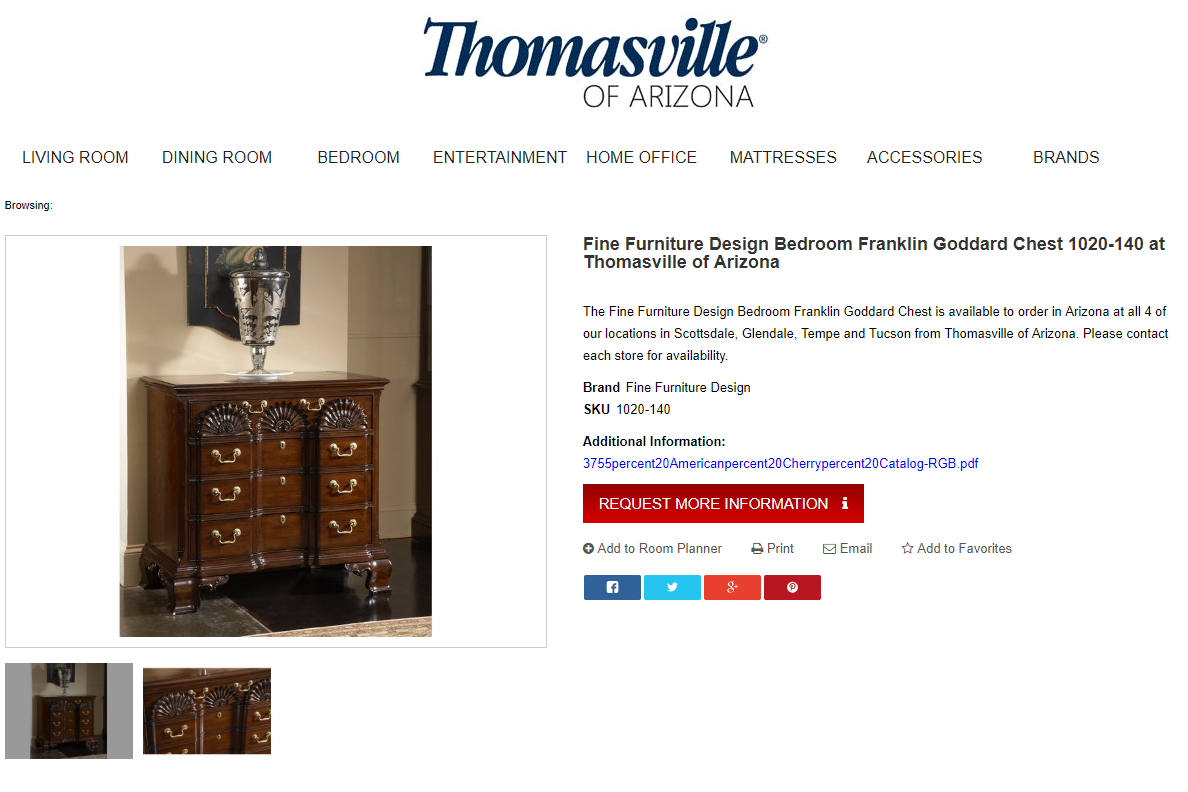 Pair Of Thomasville Rrp 10 000 Cherry Wood Chest Of Drawers