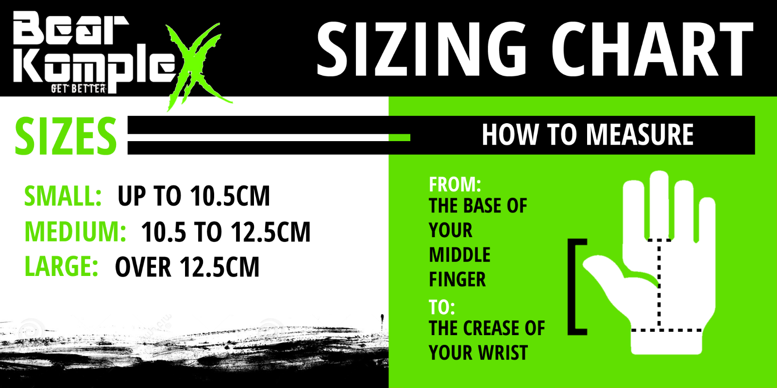 Bear Komplex Grips Size Chart