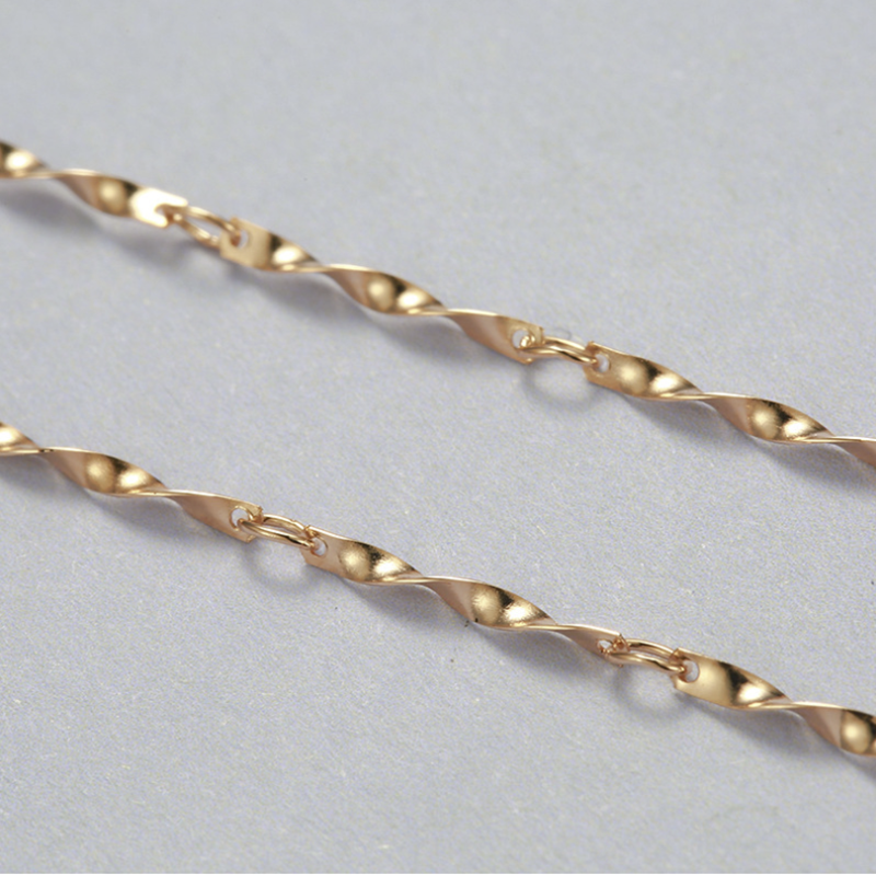 Real Classic 925 Sterling Silver Rose Gold plated Chain Necklace Jewelry Italy