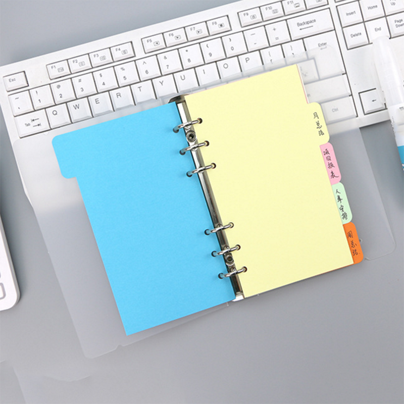 A5 A6 B5 Inner Page Organizer Notebook Index Separator 6 Holes Divider Pages HU