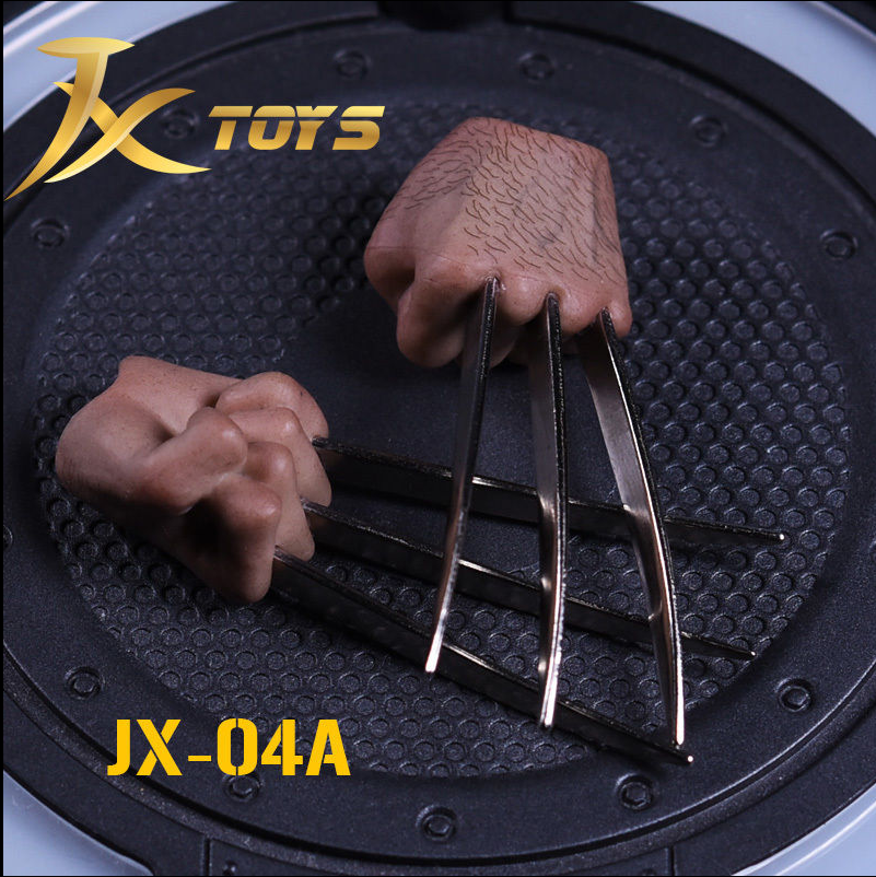 JXtoys 1/6 Scale Wolverine Claws Steel Talons Blood Paw For 12" Figure Body Toy 