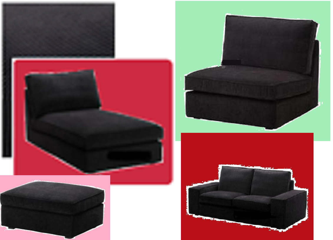 Ikea Kivik Chaise Lounge Cover Tranas Black Matesavail Corduroy