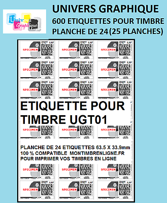 2 400 Etiquettes A Imprimer Pour Timbre Mon Timbre En Ligne 63 5 X 33 9 Mm 70gsm Eur 14 95 Picclick Fr