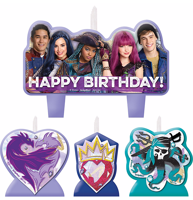 Disney Descendants 2 Candle Set Birthday Party Supplies Decoration Cake Topper 8 25 Picclick