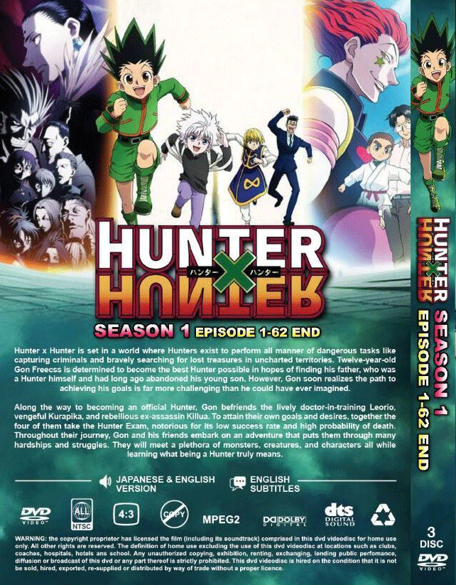 Dvd Anime Hunter X Hunter Sea 1 Vol 1 62 End English Dub Region All Free Dvd 36 Picclick Uk