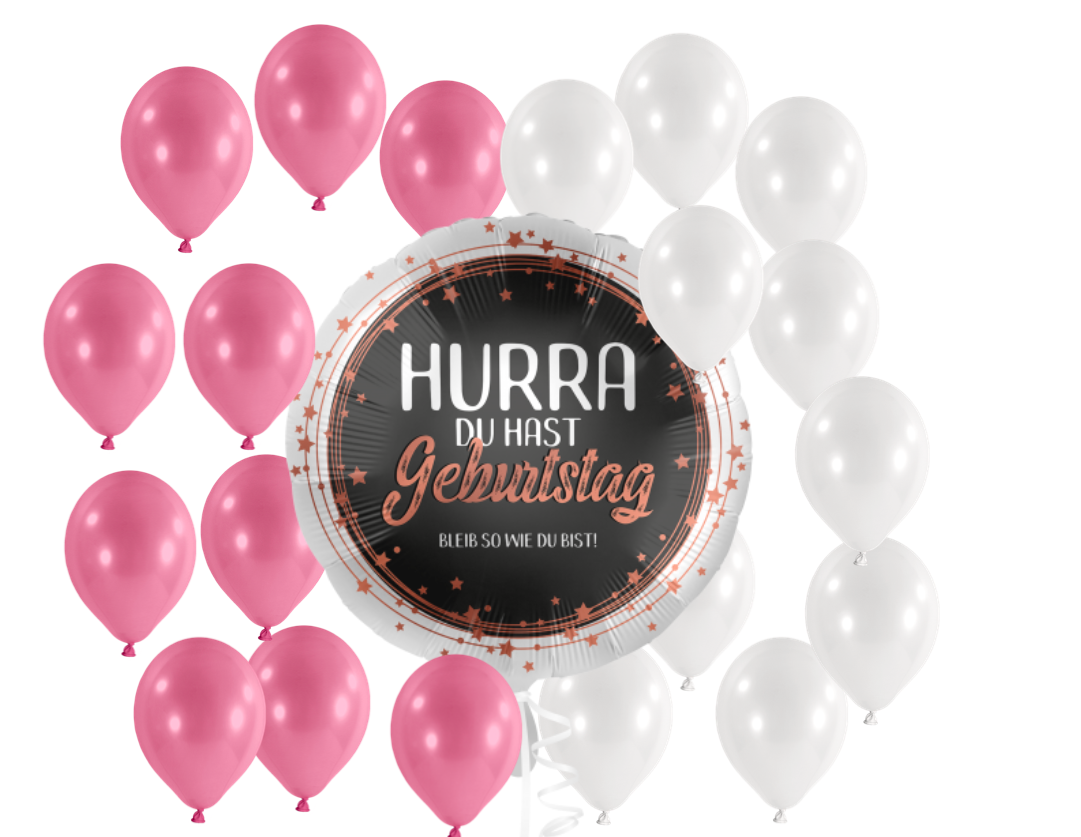 21 Luftballons Hurra Du Hast Geburtstag Plus Bunte Ballons Made In Germany Eur 7 99 Picclick De