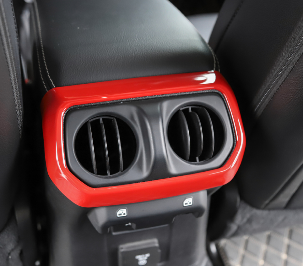 Interior Red Rear Air Condition Vent Cover Trim For Jeep