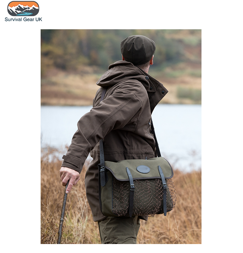 Jack Pyke Dog Bag Hunting Sack Shoulder Carry Pack Shooting Satchel Duotex Brown 